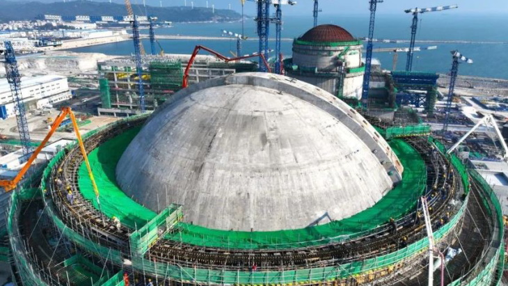 Concreting of containment structure at Zhangzhou 1 NPP in China's Fujian province